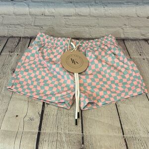 Leo’s Krew Boy’s Checker Pattern Swim Trunks
